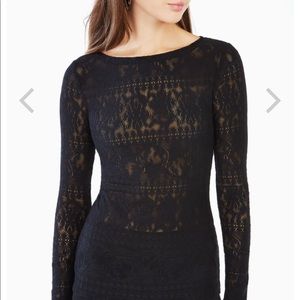 Lace long sleeve BCBG top